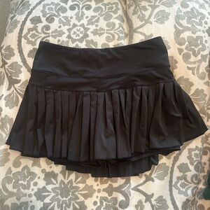 Black Pleated Women's Skirt